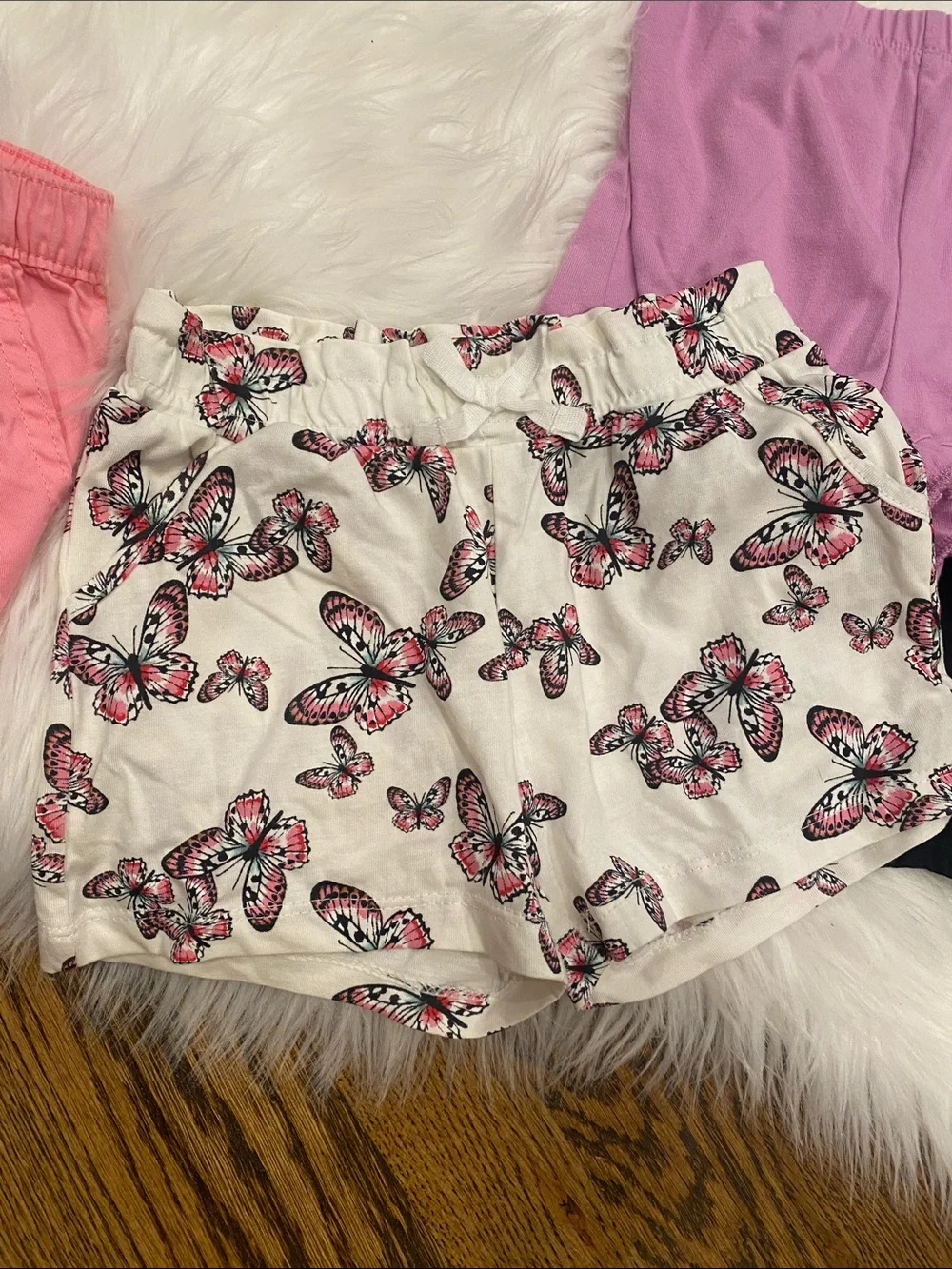 Girls 6-Pack Cotton Blend Pull-On Shorts - Mixed Colors and Prints 5T